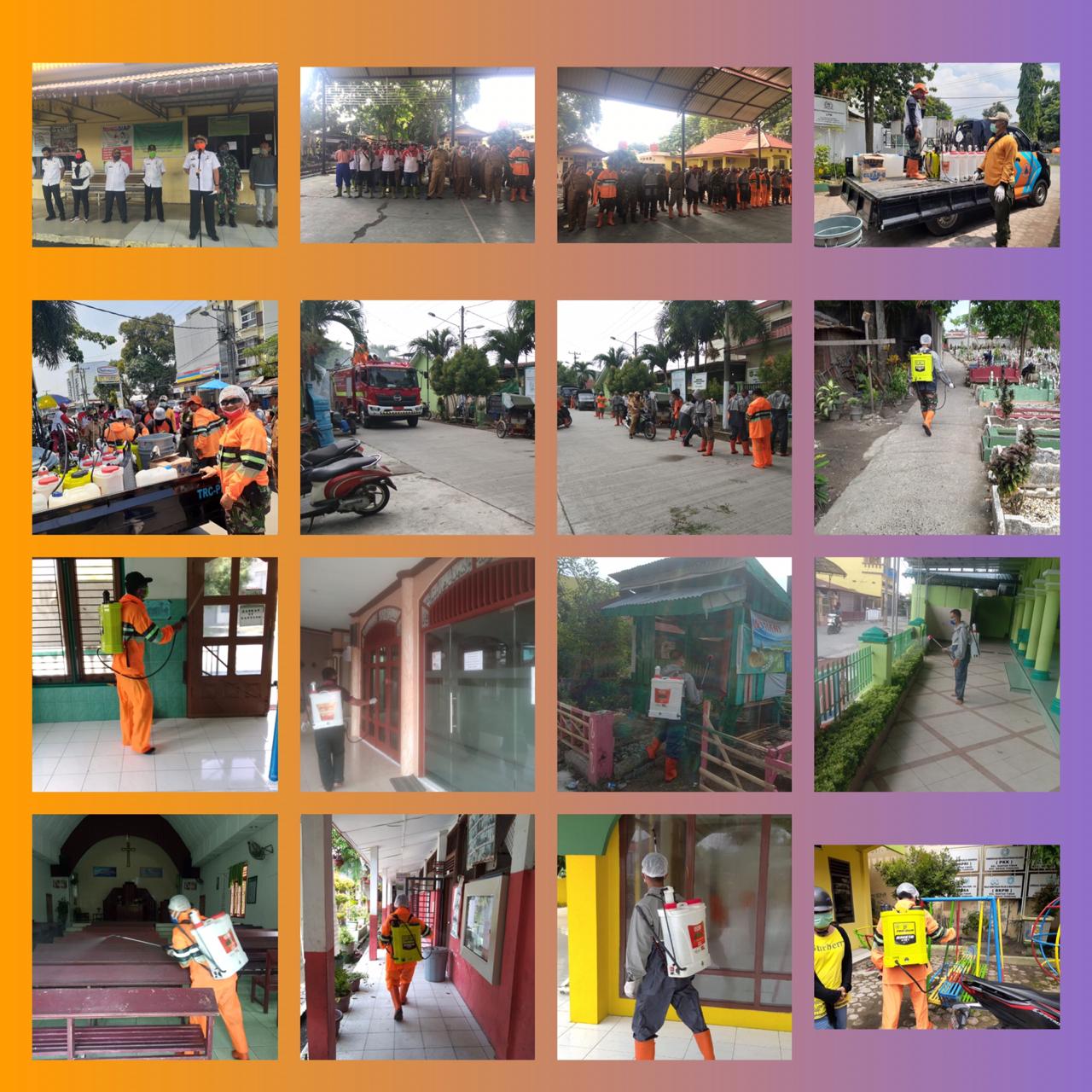 PENYEMPROTAN MASSAL BERSAMA SATPOL PP KOTA MEDAN, TNI, BPBD KOTA MEDAN DAN DINAS PEMADAM KEBAKARAN KOTA MEDAN